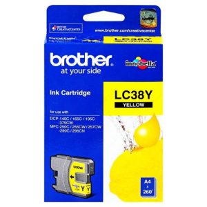 Brother LC 38 Yellow Ink Cartridge