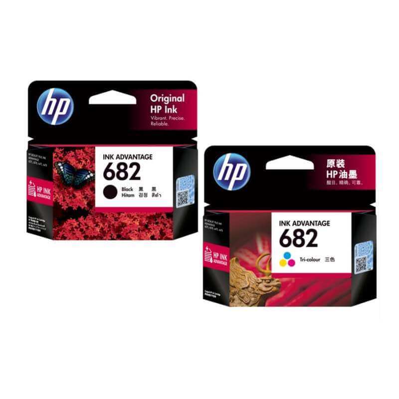 HP 682 Black Plus Tri Color Ink Cartridge