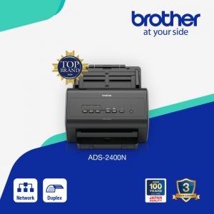 Brother ADS-2400N Network Document Scanner 2-Sided Scan Speed 30ppm