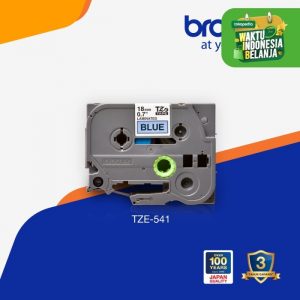 Brother Label TZe-541 18mm x 8m Laminated Tape Black On Blue