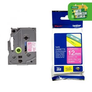 Brother Label TZE-MQP35 12mm x 5m White on Berry Pink Tape TZEMQP35