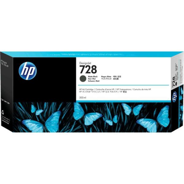 HP 728 300ml Matte Black Designjet Ink Cartridge
